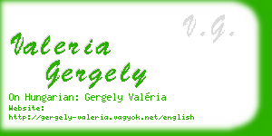 valeria gergely business card