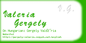 valeria gergely business card